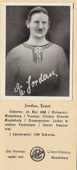 Nationalspieler Ernst Jordan